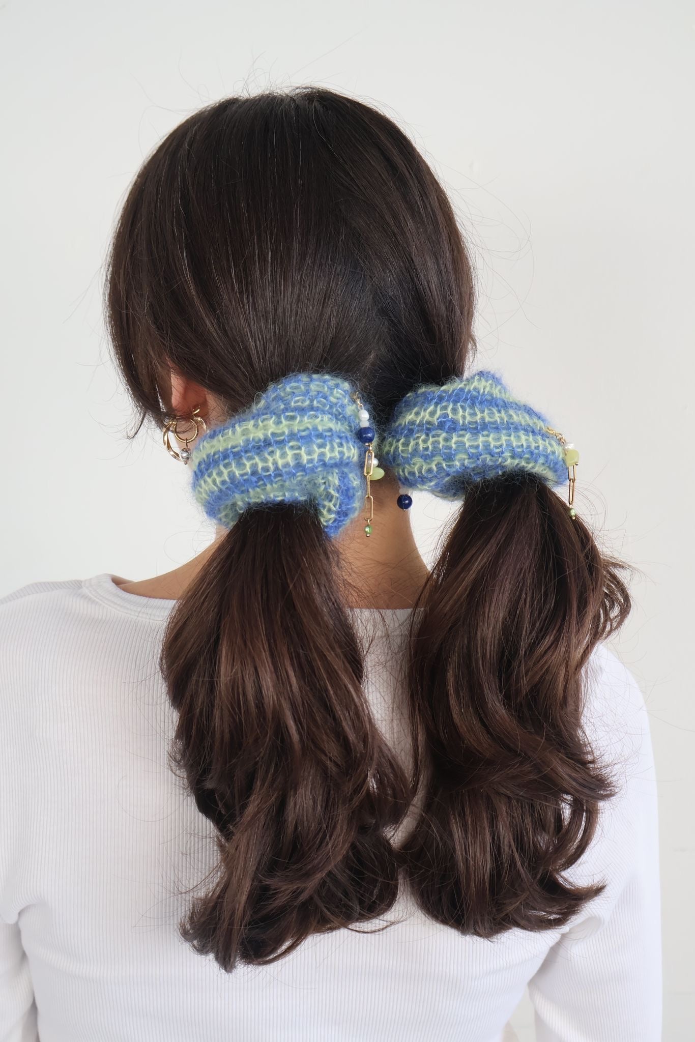 Scrunchie Silky Striped