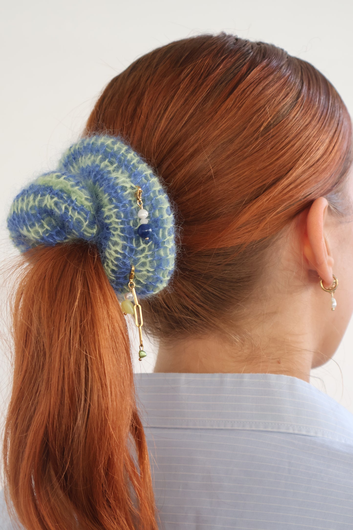 Scrunchie Silky Striped