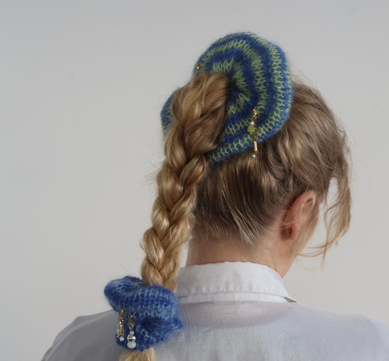 Scrunchie Silky Striped