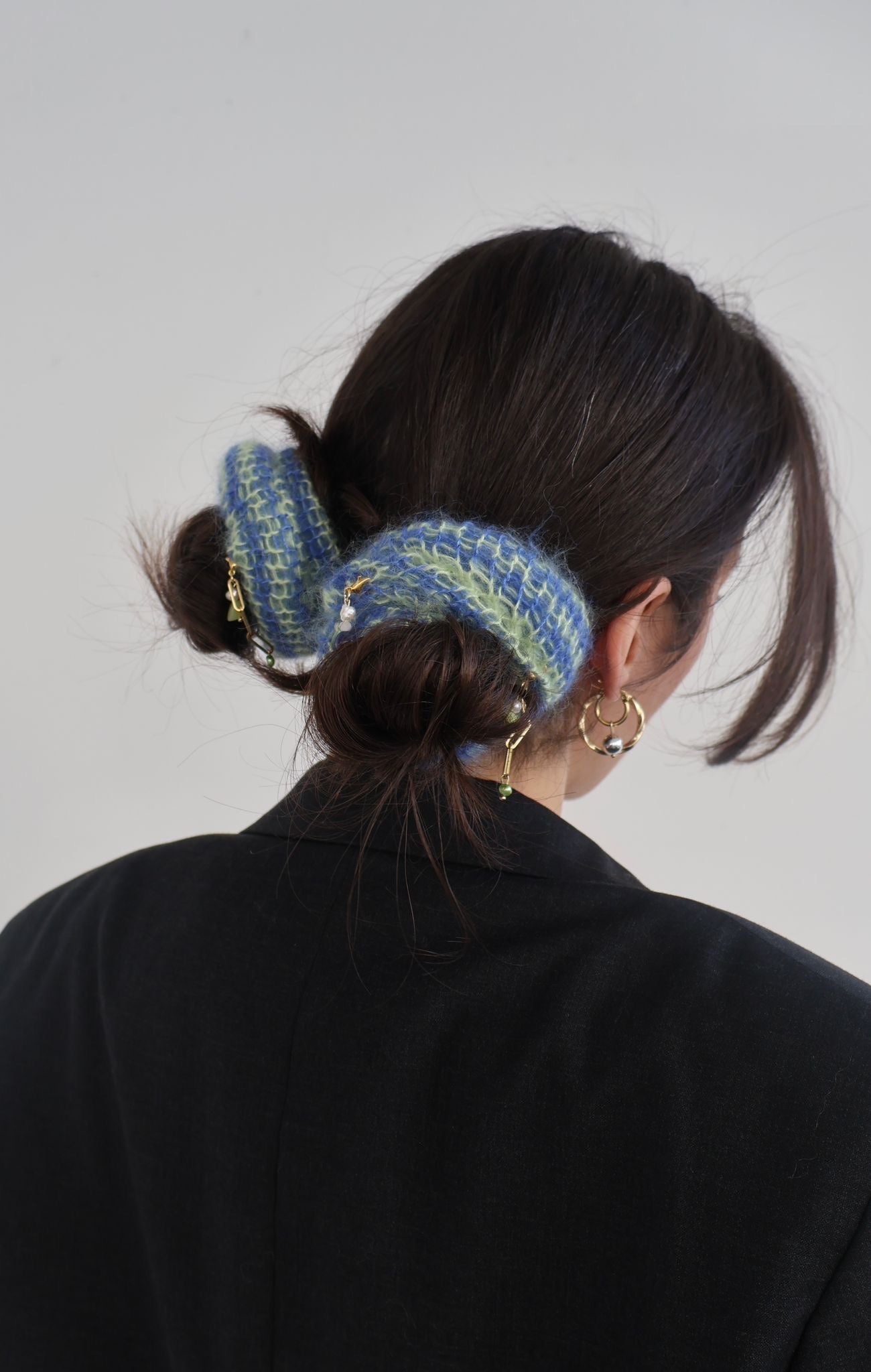 Scrunchie Silky Striped