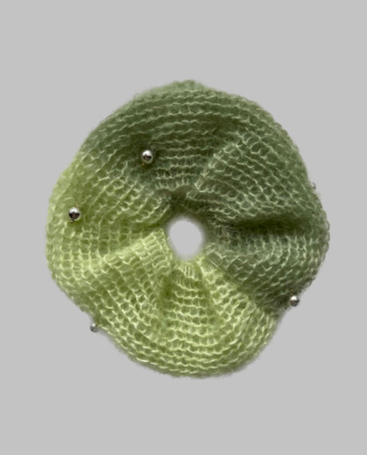 Scrunchie Silver Moss